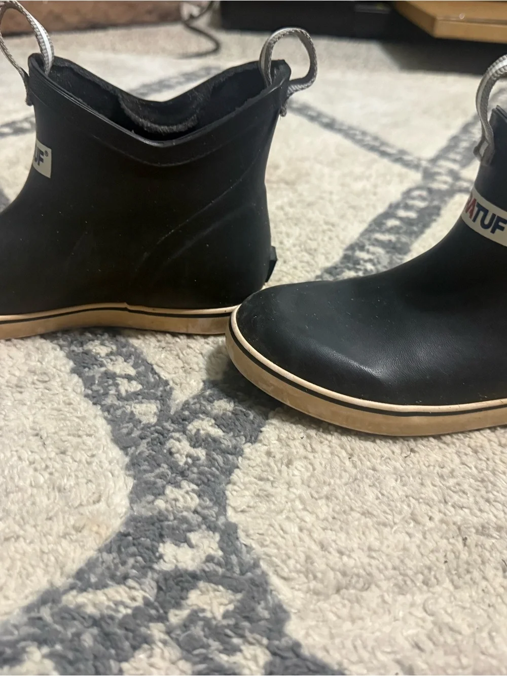 Kids Black Slip-On Xtratuf boots